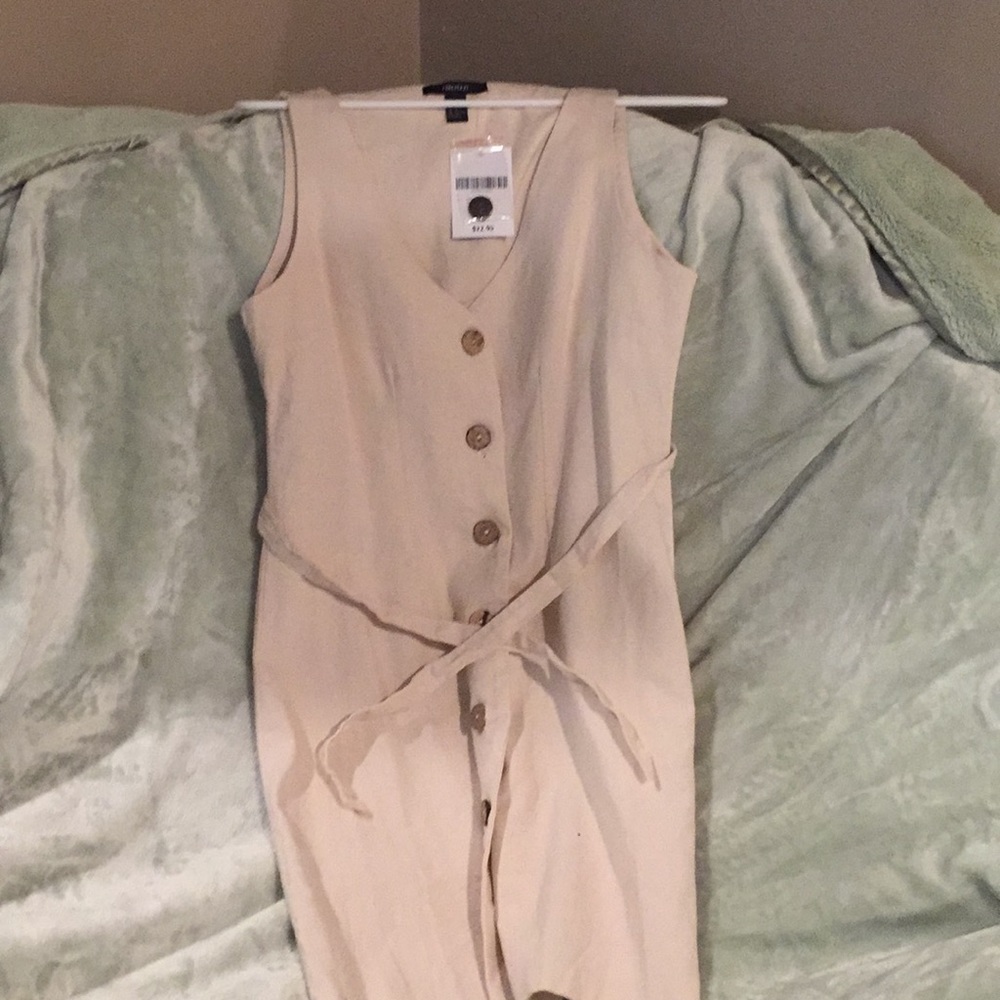 Khaki button down dress